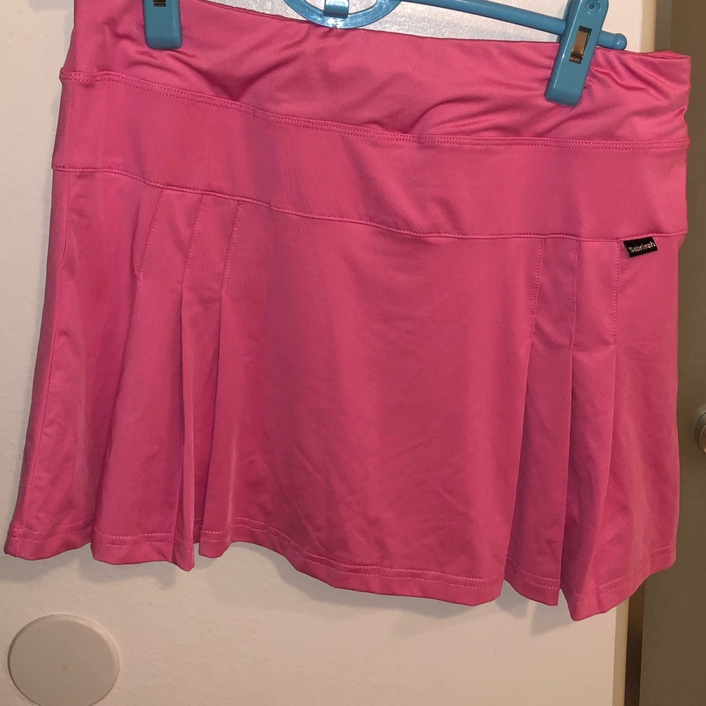 pink tennis skirt
